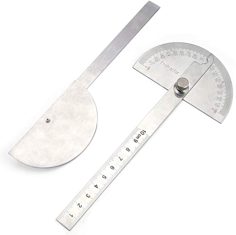 Nortools Protractor - Angle Finder Stainless Steel 0-180Â° Round Head Adjustable Protractors Ruler Woodworking Machinist Craftsman Ruler Machinist Tools(10 cm/ 3.94 Inch) - Image 3